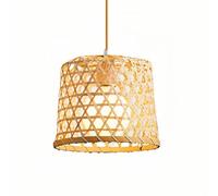 YNAHZAOK Lámpara De Araña De Bambú Estilo Wabi Sabi Con Pantalla Tejida A Mano, Ideal Para Comedor Y Sala De Estar. Lámpara Colgante De Bambú Natural Con Cable De Suspensión Ajustable. Lámpara