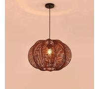 YNAHZAOK Lámpara De Estilo Del Sudeste Asiático Para Pasillo, Sala De Estar, Lámpara Colgante De Ratán Artístico Creativo Para Isla De Cocina, Dormitorio, Lámpara De Araña De Entrada Tejida De Ratán