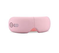 YNB Masajeador De Ojos Eléctrico Inalámbrico Plegable con Gafas De Masaje Recargables por Calor 5 Modos Preestablecidos Máscara De Ojos Vibrante Música Bluetooth Incorporada,Rosado