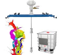 YNBSHGAA Agitador neumático para tanque IBC, hélices plegables, agitador de tinta de pintura, mezclador de aire con soporte de eje para disolvente, tres cilindros