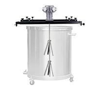 YNBSHGAA Mezclador de pintura eléctrico comercial, agitador IBC de 3280 W con soporte ajustable de 65-125 cm y hélice plegable de 40 cm, para tinta, recubrimientos, disolventes