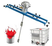 YNBSHGAA Mezclador de pintura neumático de acero inoxidable, hoja plegable, diseñado para tanque IBC de 1000 L, ideal para adhesivos, lubricantes, pinturas y resinas, 5 cilindros grandes