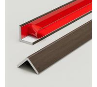YNBSHGAA Protectores de esquina de pared de PVC de 39 pulgadas, autoadhesivos, moldura de esquina de pared, moldura en L, protectores de esquina de grano de madera para paredes, puertas, ventanas