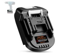 YNDZ Adaptador de batería para Einhell Power X-Change de 18 V para herramientas Makita BL1830 Series 18V LXT con tipo C 5V/2.1A y USB QC3.0 18W