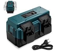 YNDZ Cargador de 4 compartimentos para batería Bosch PBA de 18 V, cargador rápido compatible con baterías de iones de litio de 18 V, estación de carga de 4 puertos con salida de 2.0 A, cargador azul