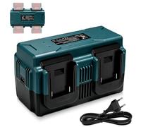 YNDZ Cargador de 4 compartimentos para batería Bosch Professional de 18 V GBA, cargador rápido compatible con baterías de iones de litio de 18 V, estación de carga de 4 puertos con salida de 2.0 A