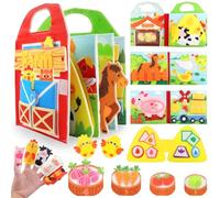 YnewL Juguetes Niña 1 Año Libros, Granja de Fieltro Libro Sensorial, 3D para la Primera Infancia, Libro Montessori 1 2 3 4 5 Años Regalos de Juguetes para Niñas y Niños