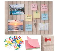 YnewL Pinwand Korktafel 60x40cm, Dekorative Pinwand Filzboard 0.9cm Dick Faltbare Fototafel Memotafeln mit 30 Reißzwecke für Büro, Schulen, Kinderzimmer (Camel Oscuro)
