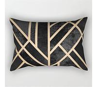YNGBAAO Juego de 1 Fundas de cojín con Estampado a Doble Cara Cuadradas Algodón de Lino 40x70cm Geometría Gris P81 Funda de Almohada con Cremallera Invisible 16x28inch para Sofá Cama Hogar Coche