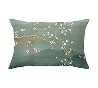 YNGBAAO Juego de 1 Fundas de cojín con Estampado a Doble Cara Cuadradas Terciopelo 50x70cm Árbol Flores Simple A766 Funda de Almohada con Cremallera Invisible 20x28inch para Sofá Cama Hogar Coche