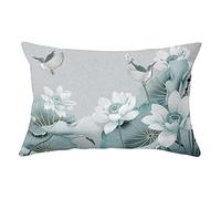 YNGBAAO Juego de 1 Fundas de cojín con Estampado a Doble Cara Cuadradas Terciopelo 50x70cm Pájaro la Flor A970 Funda de Almohada con Cremallera Invisible 20x28inch para Sofá Cama Hogar Coche