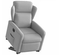 YNGBHFNOP Eléctrico reclinable elevable para Mayores Gris 78x95x100 cm | Sillon electrico reclinable elevable para ancianos con masaje y mando a distancia, sofa tapizado en tela gris nube con