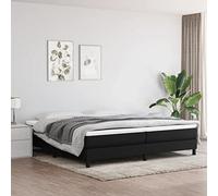YNGBHFNOP Muelles ensacados Tela Transpirable Duradera 200x200 cm Negro | Cama Box Spring 200x200 con Colchón de Muelles Ensacados y Topper Negro Incluido, Base con Cabecero Resistente, Sommier King