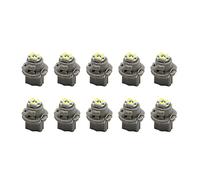 YnGia 10PCS T5 74 Bombillas LED Car Gauge Speed Dash Bulb Dashboard Instrument Light, 3 SMD 2721 37 286 Wedge Interior Lamp Gauge Cluster Panel de luz indicadora Luz blanca 24V