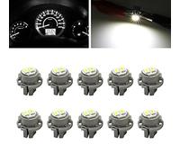 YnGia 10PCS T6.5 Bombillas LED Car Gauge Speed Dash Bulb Dashboard Instrument Light, 2 SMD Wedge Interior Lamp Gauge Cluster Panel de luz indicadora Luz blanca 12V