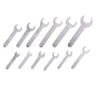 YnGia 12 piezas juego de llaves de un solo extremo abierto, combinación de llave plana plateada, herramienta de reparación ultrafina de 1,5 mm para condiciones de espacio limitado