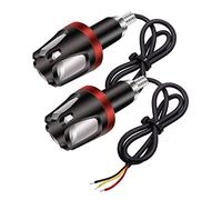 YnGia 2PCS Manillar de señal de giro de motocicleta LED Luz de manillar, Mango universal Barra de agarre Indicador de extremo Luz de marcador lateral para ATV Scooter eléctrico