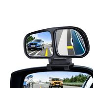 YnGia Espejo de punto ciego, doble cristal ajustable vista trasera punto ciego, espejo auxiliar de gran angular, espejo lateral de ángulo lateral para la mayoría de coches, camiones, SUV, 1 pieza (negro a la izquierda)