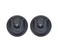 YNIBST Soporte universal para micrófono CB con parte trasera adhesiva, soporte para micrófono de radio móvil (negro, 2 unidades)