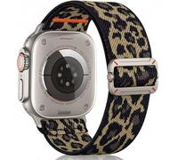 Ynitec Correa de repuesto compatible con Apple Watch Ultra 49 mm, correa de nailon Leo para iWatch Ultra 3, 2, 1, 49 mm, hombre y mujer, leopardo