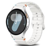 Ynitec Correas Deportivas Compatibles con Samsung Galaxy Watch 7 Correa 40mm 44mm Mujer Hombr - No Gap 20mm Correas de Silicona Suave para Pulsera Galaxy Watch 6 5 4 FE/Classic/Pro, Blanco