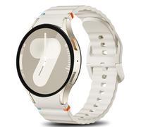 Ynitec Correas Deportivas Compatibles con Samsung Galaxy Watch 7 Correa 40mm 44mm Mujer Hombr - No Gap 20mm Correas de Silicona Suave para Pulsera Galaxy Watch 6 5 4 FE/Classic/Pro, Crema