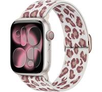 Ynitec Solo Loop Correa de repuesto compatible con Apple Watch Correa 38mm 40mm 41mm 42mm 44mm 45mm 46mm 49mm, Suave de Nylon Trenzado Correas para Serie 10 9 8 7 6 5 4 3 2 1 SE Ultra, PinkLeo