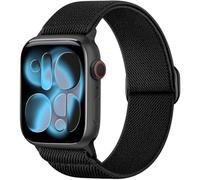 Ynitec Solo Loop Correa de repuesto compatible con Apple Watch Correa 42mm 44mm 45mm 46mm 49mm 38mm 40mm 41mm, Suave de Nylon Trenzado Correas para Serie 10 9 8 7 6 5 4 3 2 1 SE Ultra, Negro