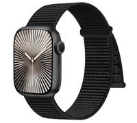 Ynitec Sport Nylon Correa Compatible con Apple Watch 41mm 40mm 38mm 42mm - Series 10, Correa suave Solo Loop Smartwatch, Pulsera para iWatch Series 10 9 8 7 6 5 4 3 2 1 SE, Negro