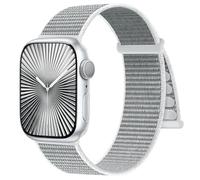 Ynitec Sport Nylon Correa Compatible con Apple Watch 41mm 40mm 38mm 42mm - Series 10, Correa suave Solo Loop Smartwatch, Pulsera para iWatch Series 10 9 8 7 6 5 4 3 2 1 SE, Blanco