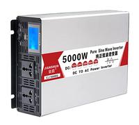 YNITJH Inversor Onda Pura Corriente 4000W/5000W/6000W/8000W (Pico) Transformador DC 12V/24V/48V/60V a AC 110V/220V Onda Sinusoidal Convertidor Inversor Coche,para Casas Autos,5000W-12Vto110V