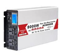YNITJH Inversor Onda Pura Corriente 4000W/5000W/6000W/8000W (Pico) Transformador DC 12V/24V/48V/60V a AC 110V/220V Onda Sinusoidal Convertidor Inversor Coche,para Casas Autos,8000W-12Vto220V
