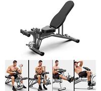 YNIYUJKL Banco De Pesas Ajustable, Banco para Abdominales con Mancuernas Y Extensión De Piernas para Gimnasio En Casa, Banco Multifuncional Plano, Inclinado Y Declinado para Press,Black-178x36x45