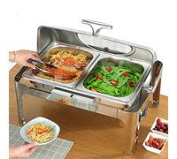 YNIYUJKL Calentador De Alimentos Eléctrico De 9/13 L para Fiestas Y Bufés. Calentador De Acero Inoxidable De 400 W para Mantener La Comida Caliente.,1/2 Size Pan-9L