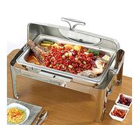 YNIYUJKL Calentador De Alimentos Eléctrico De 9/13 L para Fiestas Y Bufés. Calentador De Acero Inoxidable De 400 W para Mantener La Comida Caliente.,Full Size Pan-13L