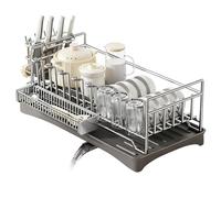 YNIYUJKL Fregadero De Acero Inoxidable con Bandeja Antigoteo, Organizador De Fregadero De Cocina con Soporte para Palillos Y Soporte para Cuchillos, Almacenamiento para Freg