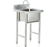 YNIYUJKL Fregadero De Bar De Acero Inoxidable Antioxidante De Gran Capacidad, Fregadero De Pared para Fregonas, Bonito Y Práctico, Fácil De Instalar, Fregadero De Cocina De,50 * 50 * 80cm