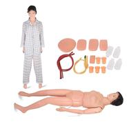 YNIYUJKL Maniquí De Entrenamiento De Enfermería para Habilidades De Atención Al Paciente con Módulo Muscular Y Bata De Paciente para Práctica Educativa.
