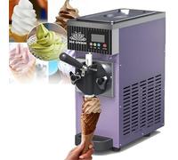 YNIYUJKL Máquina Comercial De Helados De 5,8 A 7,9 Galones por Hora, para Helado Suave, con Autolimpieza Y Panel LCD, Ideal para Restaurantes Y Bares.,Purple-450W