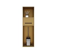 YNIYUJKL Organizador De Estantes Empotrados para Ducha Y Baño, Ahorra Espacio Al Guardar Papel Higiénico Y Artículos De Tocador, No Requiere Instalación para Una Fácil,Gold-800x230x125mm