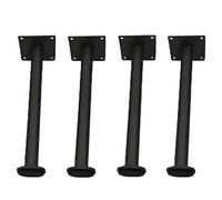 YNIYUJKL Patas Metálicas para Muebles, Cromadas, Ajustables, para Sofá, Soporte De TV, Accesorios para Armarios, con Alfombrilla Protectora para El Suelo, Juego De 4, Negras,Black,gold-13cm/5in