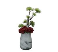 YNIYUJKL Plantas Falsas, Simulación De Bonsái, Fruto Rojo, Pequeña Maceta, Flor, Porche, Artesanía, Mesa De Comedor, Adorno De Mesa, Maceta, Simulación De Árbol De Bons,A-1in