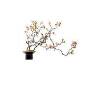 YNIYUJKL Plantas Falsas, Zen Chino, Hojas De Otoño, Bayas, Ramas Secas, Flores, Arte, Bonsái, Adorno para Sala De Estar, Villa, WABI Sabi, Simulación De Viento, Flores,