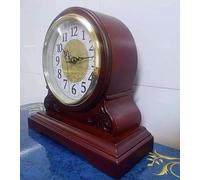 YNIYUJKL Reloj De Sobremesa A Pilas, Silencioso, Decorativo, De Madera, Diseño De Madera para Salón, Chimenea, Oficina, Cocina, Escritorio, Estantería Y Hogar.