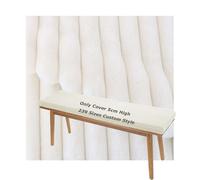 YNJJKA Funda para Cojín Redondo Diámetro De Silla Ruedas Entrepierna Exterior Cuadrado Sillas Asiento Banco Fundas Cojines Butacas A Medida 5cm Altura Plush Terciopelo Invierno(Beige Blanco,65x35 cm)