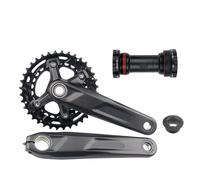 YNKJFOD Compatible con Bielas De Bicicleta De Montaña Shimano Deore FC-M5100, 10S 11S 32T, 170mm 175mm, Compatible con Soporte Inferior BB52 M500 M501(170mm 26T-36T MT501)