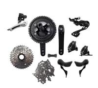 YNKJFOD Compatible con Grupo De Carretera Shimano R7120 Bike 2x12S, Bielas R7100, Freno De Disco Hidráulico, Palanca De Cambios R7170, Desviador CN M7100 R7100(NO BB,52-36T_R7120 2X12S_165MM)