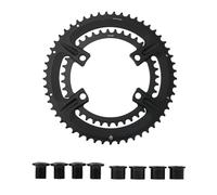 YNKJFOD Compatible con Plato De Bicicleta De Carretera Shimano, Piezas De Repuesto Asimétricas De 4 Pernos 110BCD(34-50T)