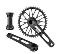 YNKJFOD Compatible con Shimano, Bielas De Bicicleta De Grava De Carretera CNC 50-34T 52-36T 53-39T, Manivela De Montaje Directo De 3 Pernos(Crank and BB and 46T,170mm)