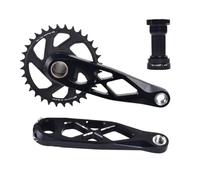 YNKJFOD Compatible con Shimano, Compatible con SRAM, Platos Y Bielas MTB BSA 24mm 165/170/175mm Montaje Directo R-Spec Trail Hollow DH Am XC(Crank 32T BB,165mm)